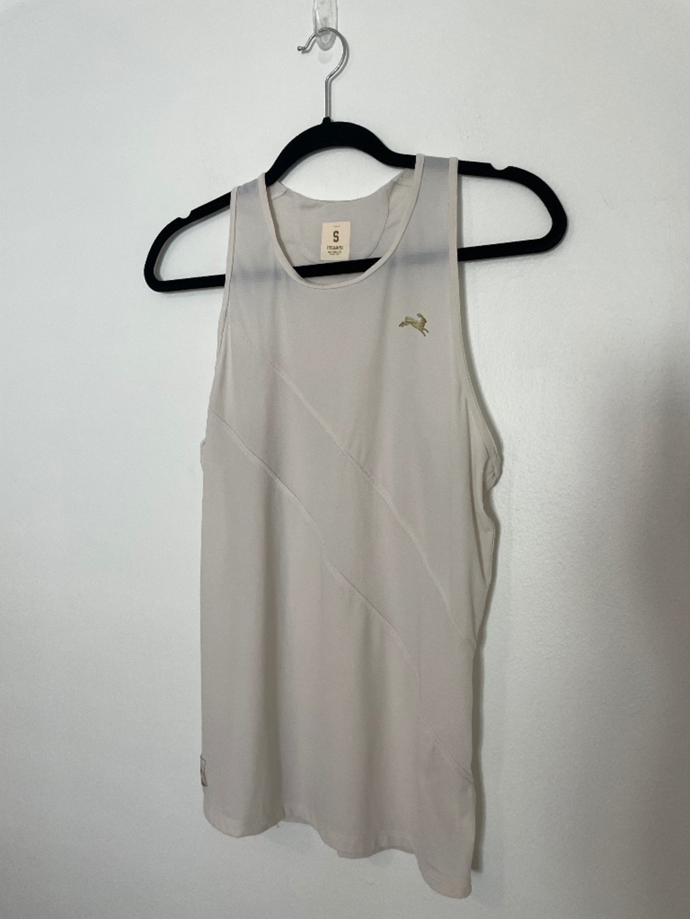 Tracksmith Van Cortlandt Singlet Ivory White, Sleeveless Running Tank Mens Small